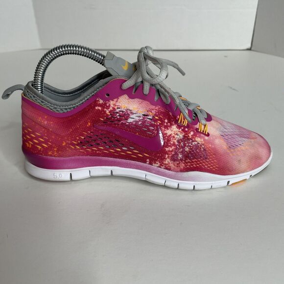 Nike Shoes - Nike Free 5.0 Tr Fit 4 PRT Womens Size 7 Hot Pink Training Shoes 629832-100